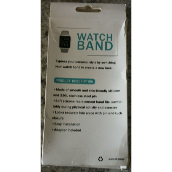 3/$15 Apple Watch Silicone Sport Watch Band  LPAJ288170 38MM Off White NIB - Picture 3 of 3